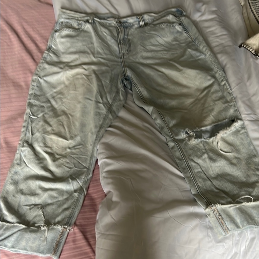 Distressed Light Blue Jeans